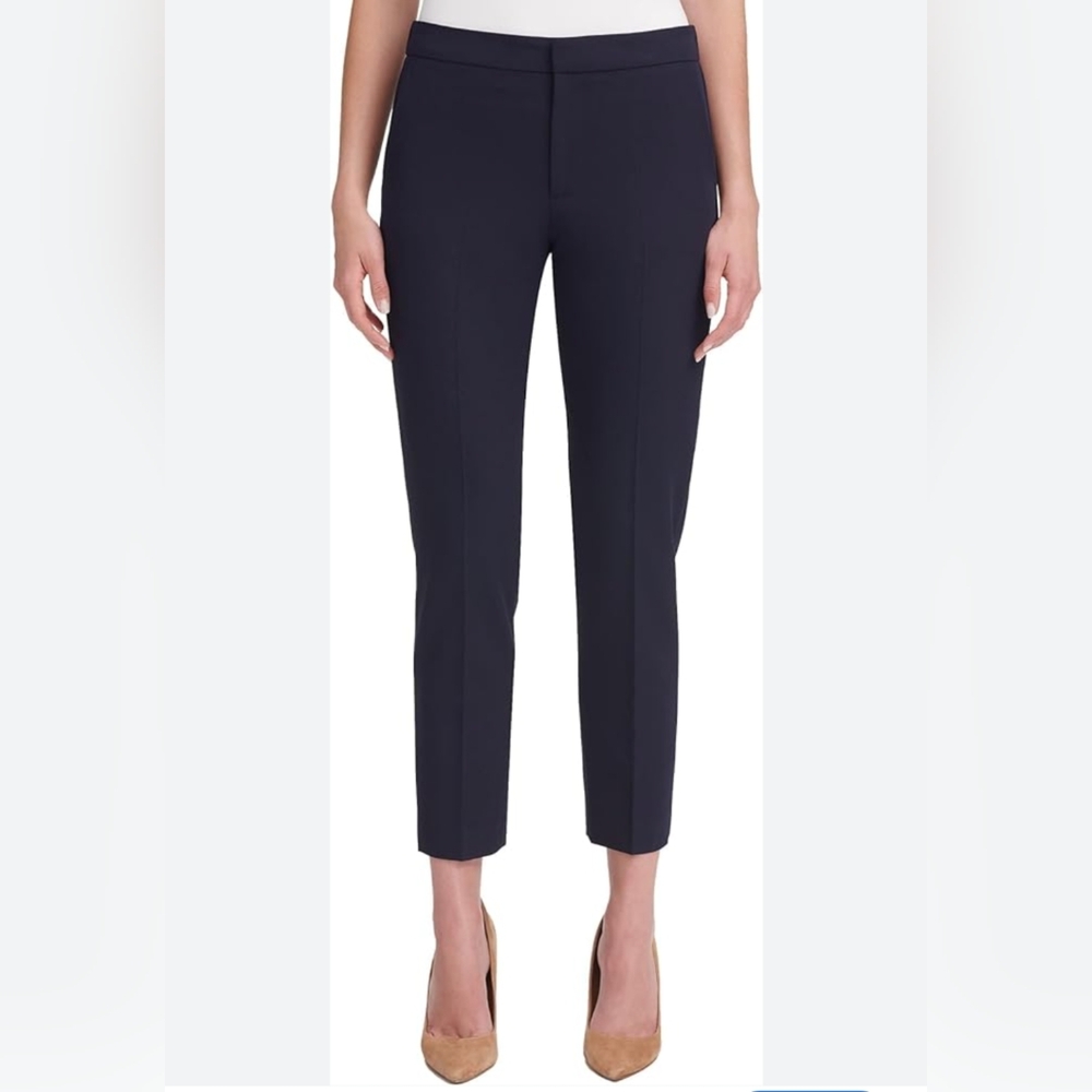 TOMMY HILFIGER Women's  Slim-Leg Ankle Pants Size 2  Navy.